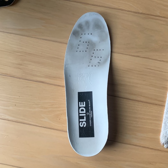 Golden Goose White and Blue Sneakers High-Top Casual - Picture 8 of 10